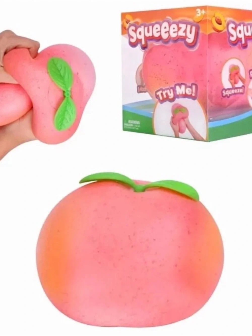 Viral Sunny Days Jumbo Squeezy Peach – Squishy Toy, Stress Relief Bundle of 2